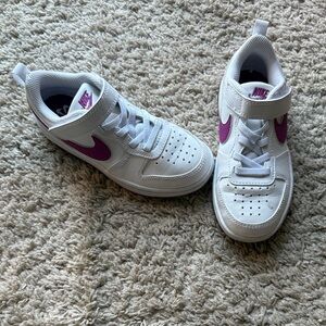 Nike Kids White and Purple Sneakers